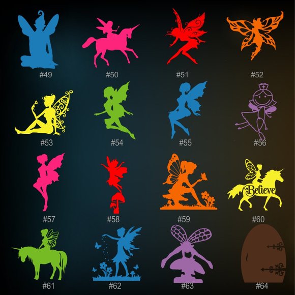 FAIRY / PIXIE VINYL DECAL - 5-6" - Picture 4 of 10